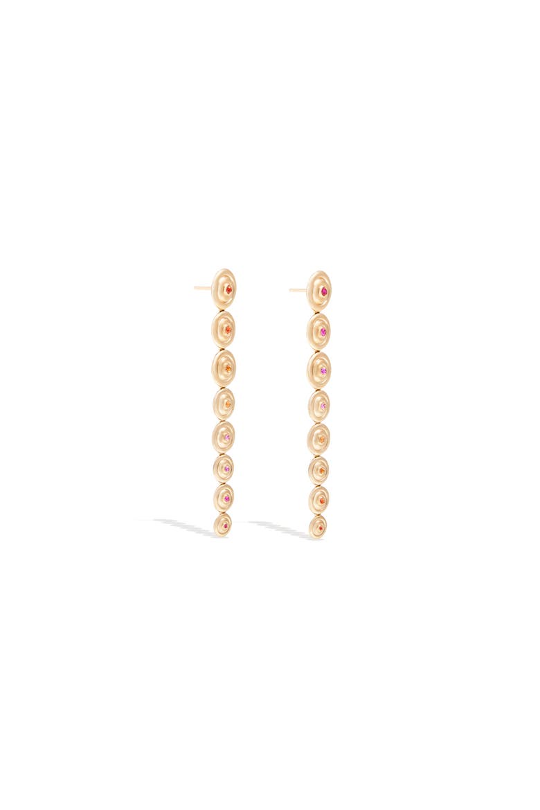 Evolve Shoulder Duster Earring, Alternate, color, Sapphire-Gold