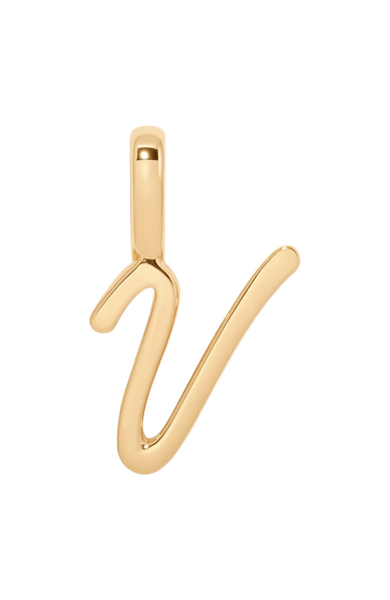Gold Vermeil Initial V