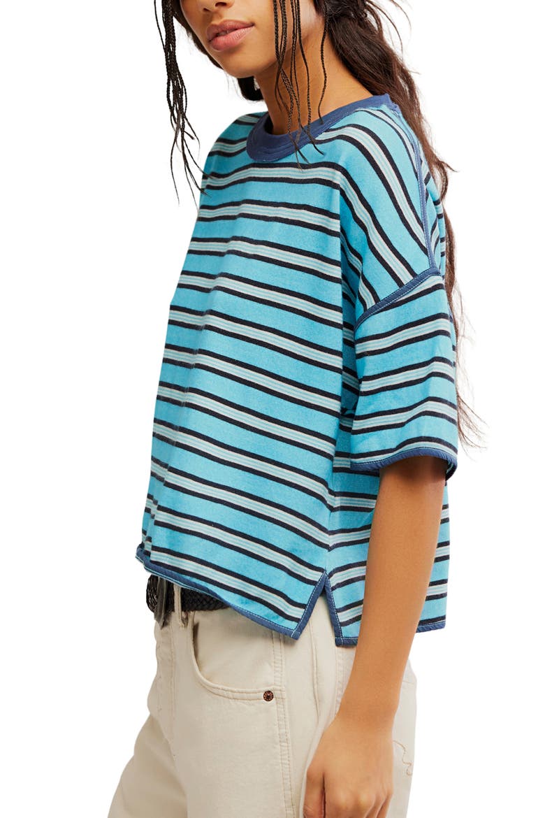 Clean Rugby Stripe Cotton Top, Alternate, color, CRYSTAL BLUE COMBO