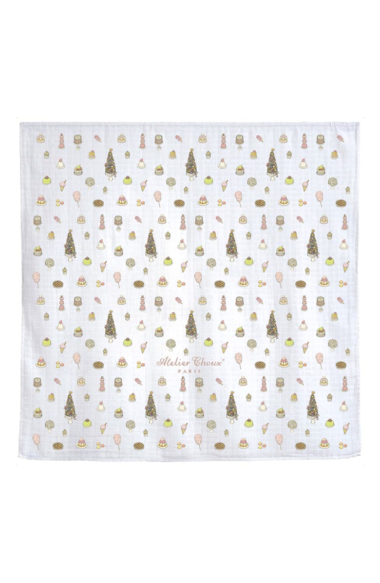 ATELIER CHOUX Sweetie Pie Cotton Swaddle, Main, color, 