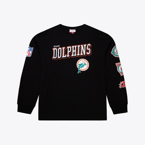 Men's Mitchell & Ness  Black Miami Dolphins Big & Tall Training Camp Long Sleeve T-Shirt