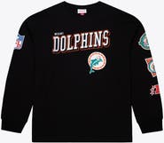 Mitchell & Ness Men's Mitchell & Ness Black Miami Dolphins Big & Tall Training Camp Long Sleeve T-Shirt