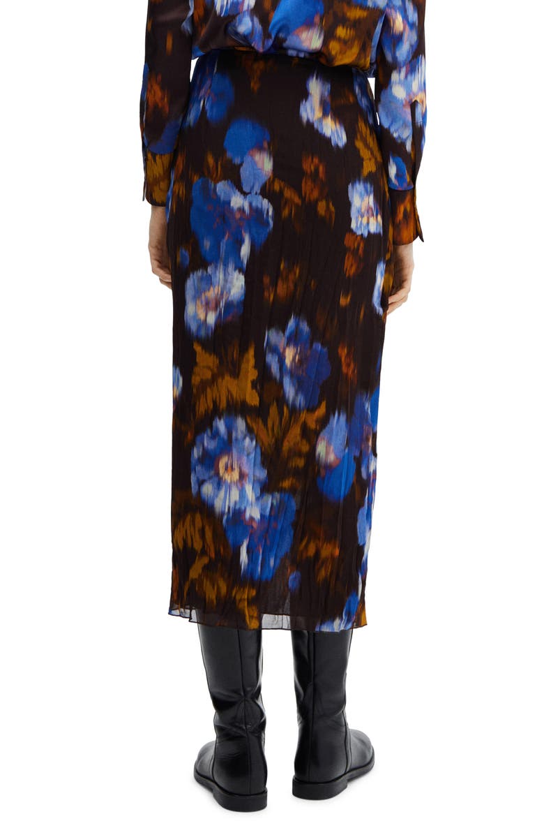 MANGO Floral Pleated Wrap Skirt, Alternate, color, 