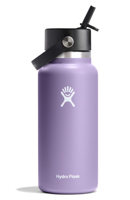 Hydro Flask 32-Ounce Wide Mouth Flex Straw Cap Water Bottle in Moonshadow 