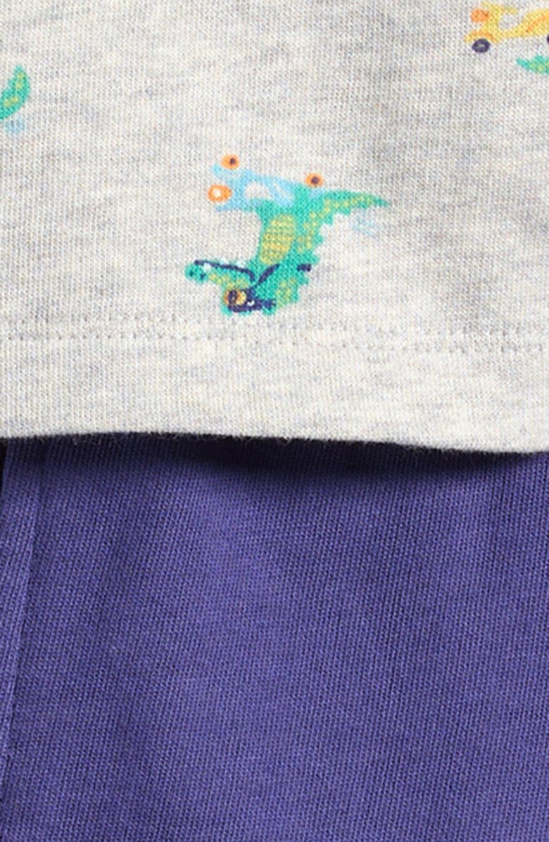 Tucker + Tate Print Cotton T-Shirt & Shorts Set, Alternate, color, Grey Motor Crocs- Navy