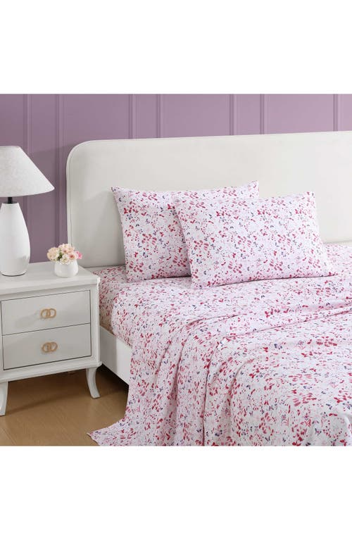Betsey Johnson Satin 4 Piece Sheet Set, King In Pink