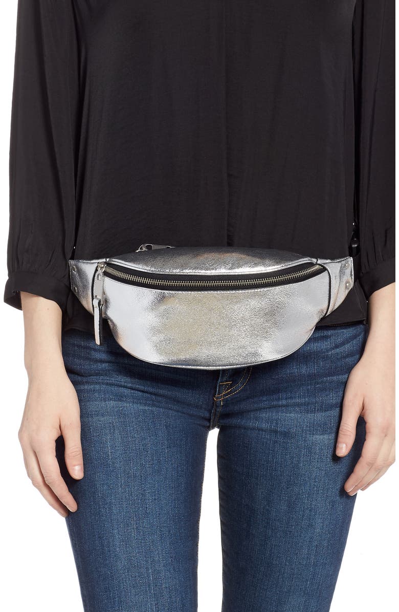 Treasure & Bond Mason Metallic Leather Belt Bag, Alternate, color,
