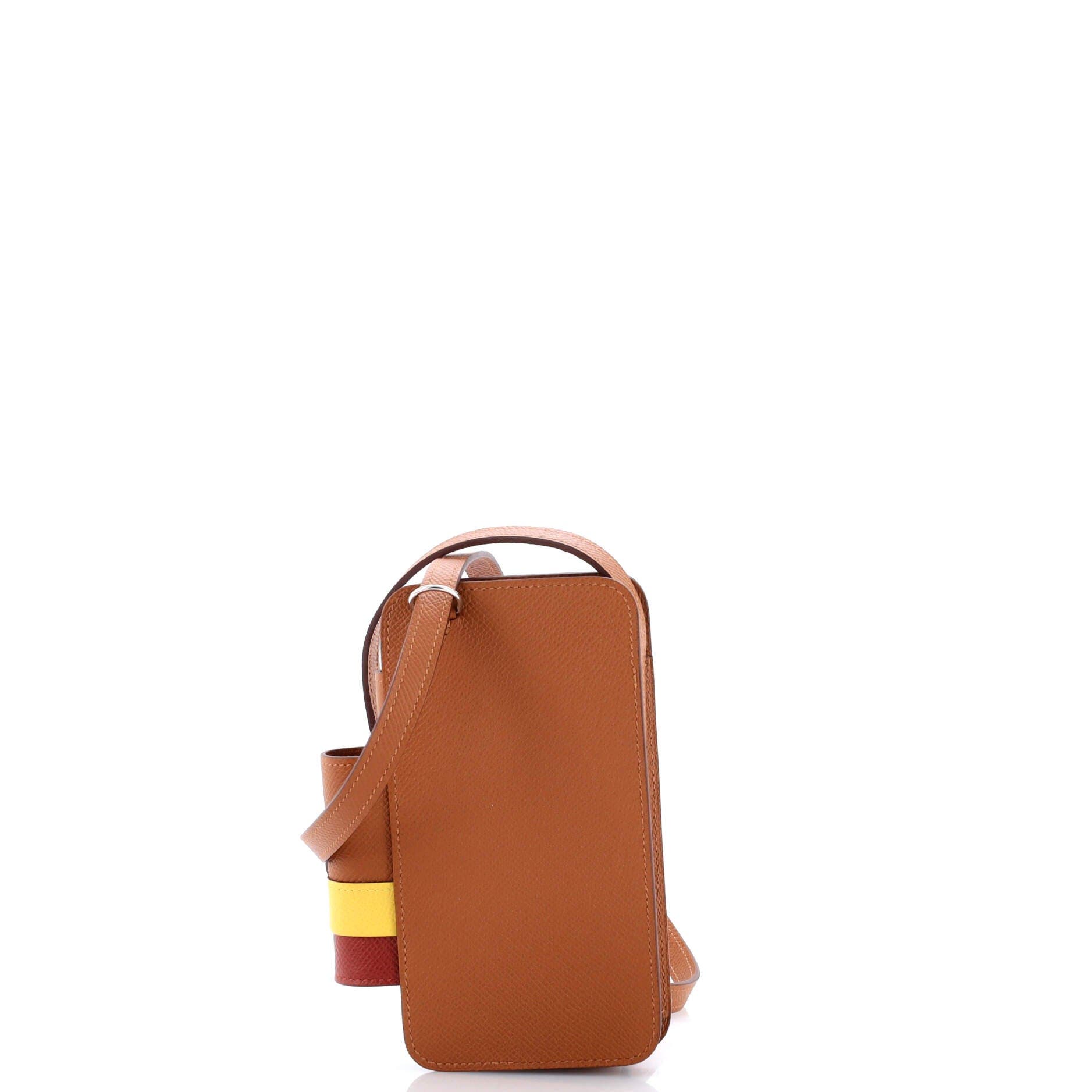 Pre-Owned Hermes Hermesway Phone Case Crossbody Bag Epsom, Alternate, color, Gold