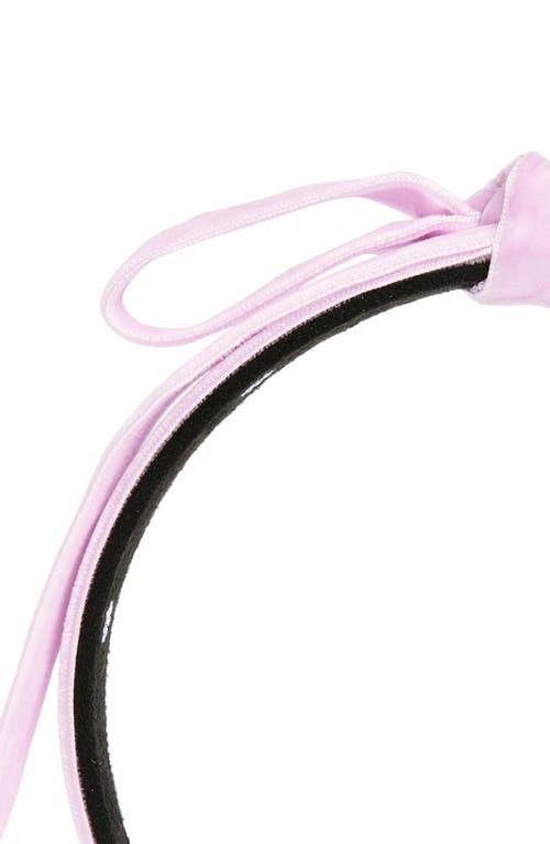 Lele Sadoughi Bardot Slim Velvet Headband In Orchid