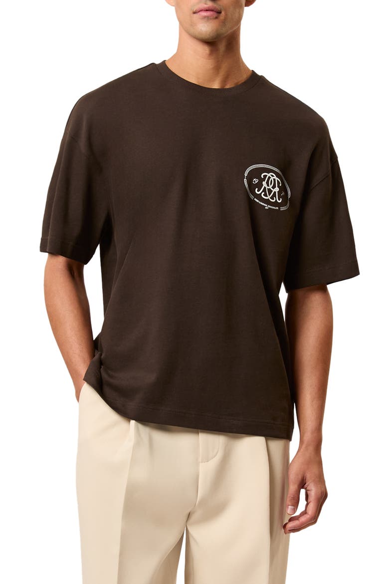 Cuthbert Graphic T-Shirt, Main, color, BROWN