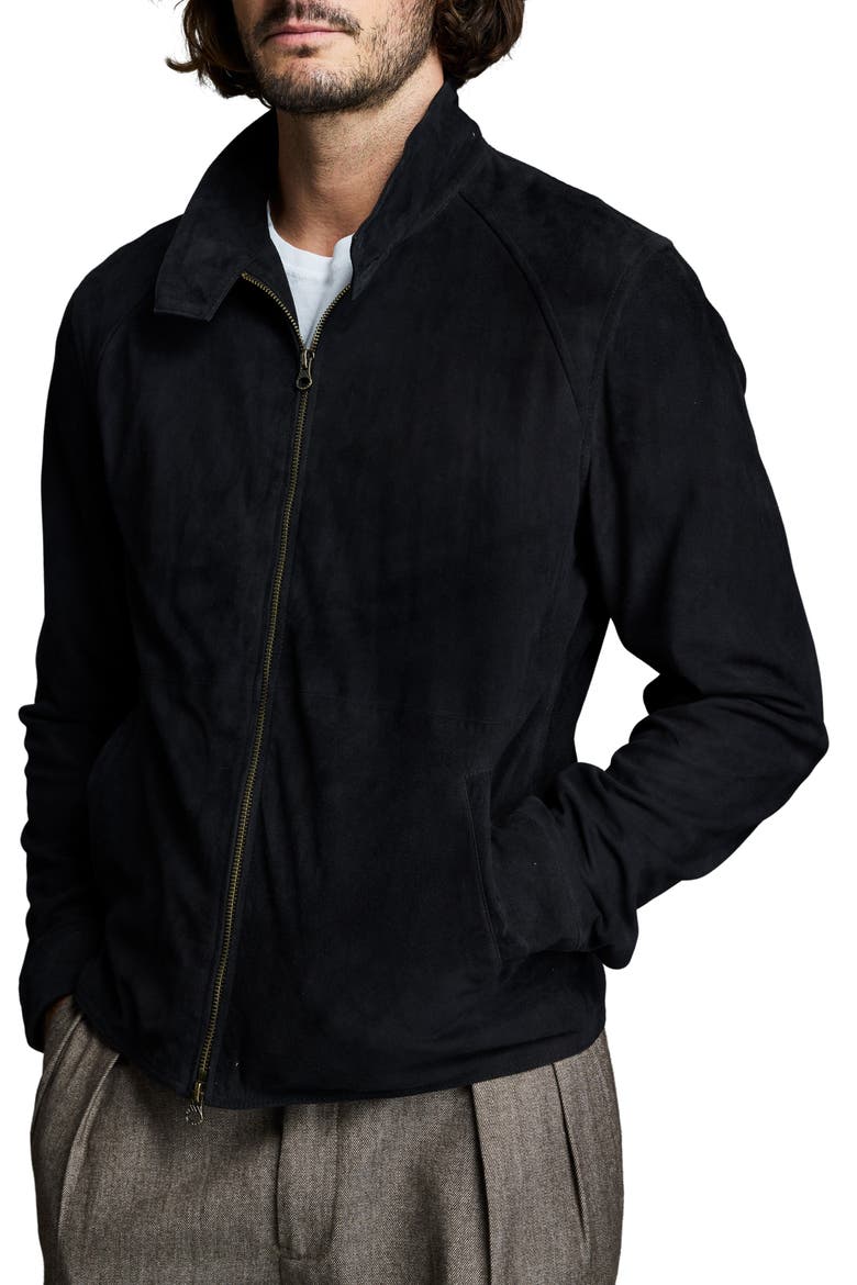 Barracuda Suede Jacket, Alternate, color, BLACK