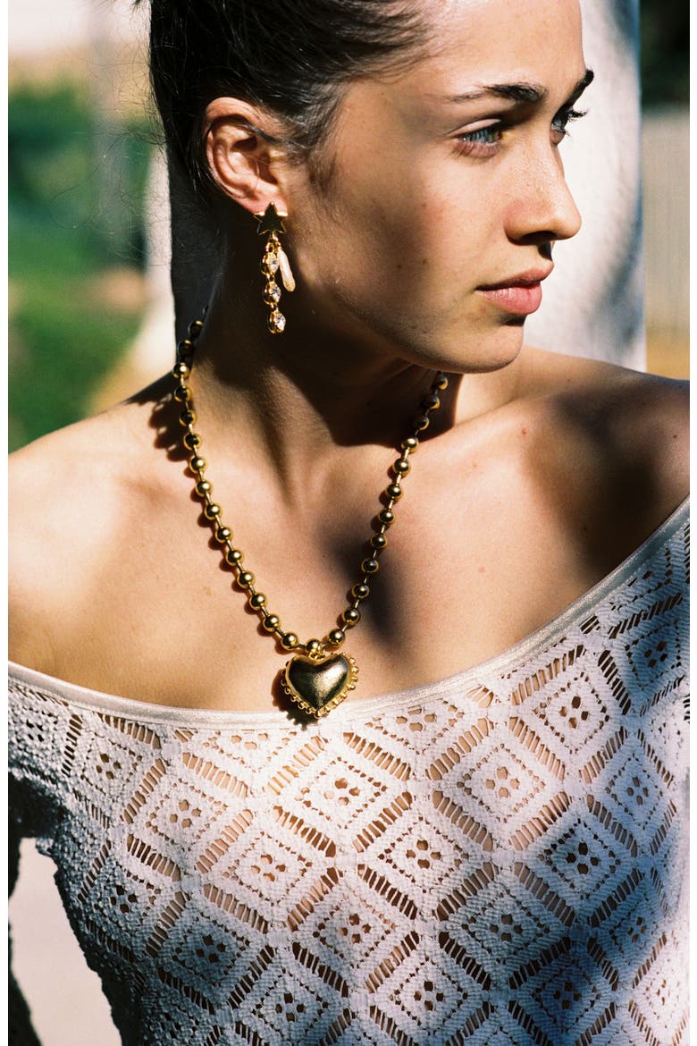 Rosie Necklace, Alternate, color, Gold