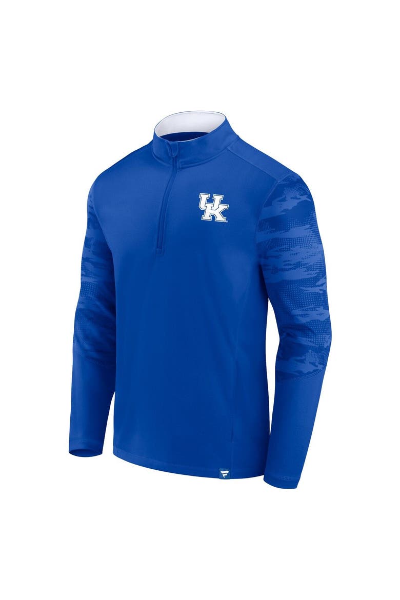 Men's Fanatics Branded Royal Kentucky Wildcats Ringer Quarter-Zip Top, Alternate, color, Royal