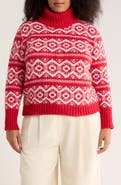 Joseph A Fair Isle Turtleneck Sweater