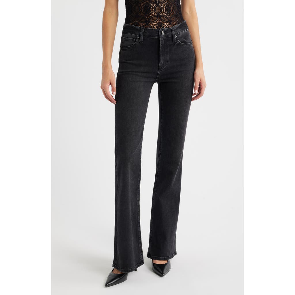 Frame The Icon Flare Leg Jeans In Black