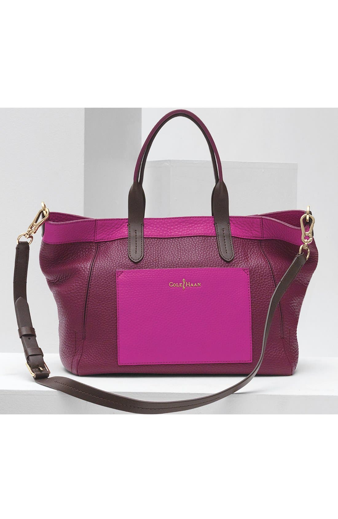'Crosby Colorblock - Small' Shopper, Alternate, color, BLACK/ PALOMA