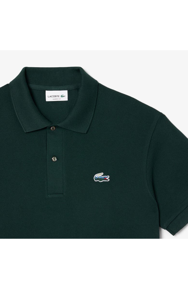 Lacoste Classic Fit Landscape Crocodile Cotton Piqué Polo, Alternate, color, Sinople
