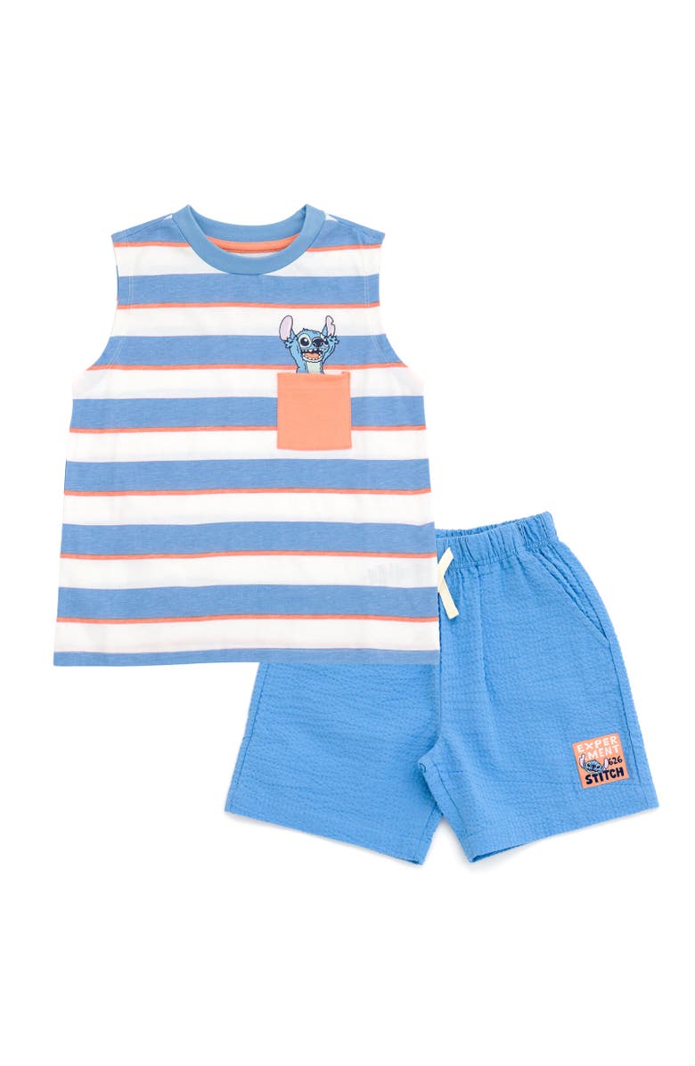 Disney Tank Top & Shorts Set, Main, color, Lilo & Stitch Blue