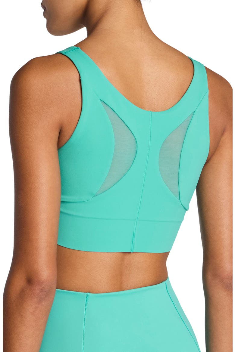 Meshery Longline Sports Bra, Alternate, color, TIDEPOOL