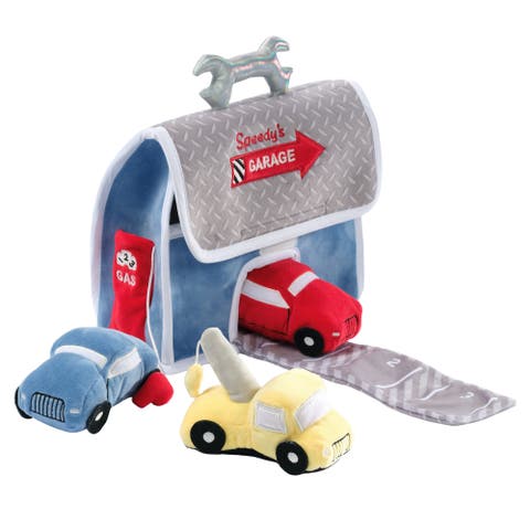Cars & Tow Truck Garage Interactive Plush Developmental Playset Toy