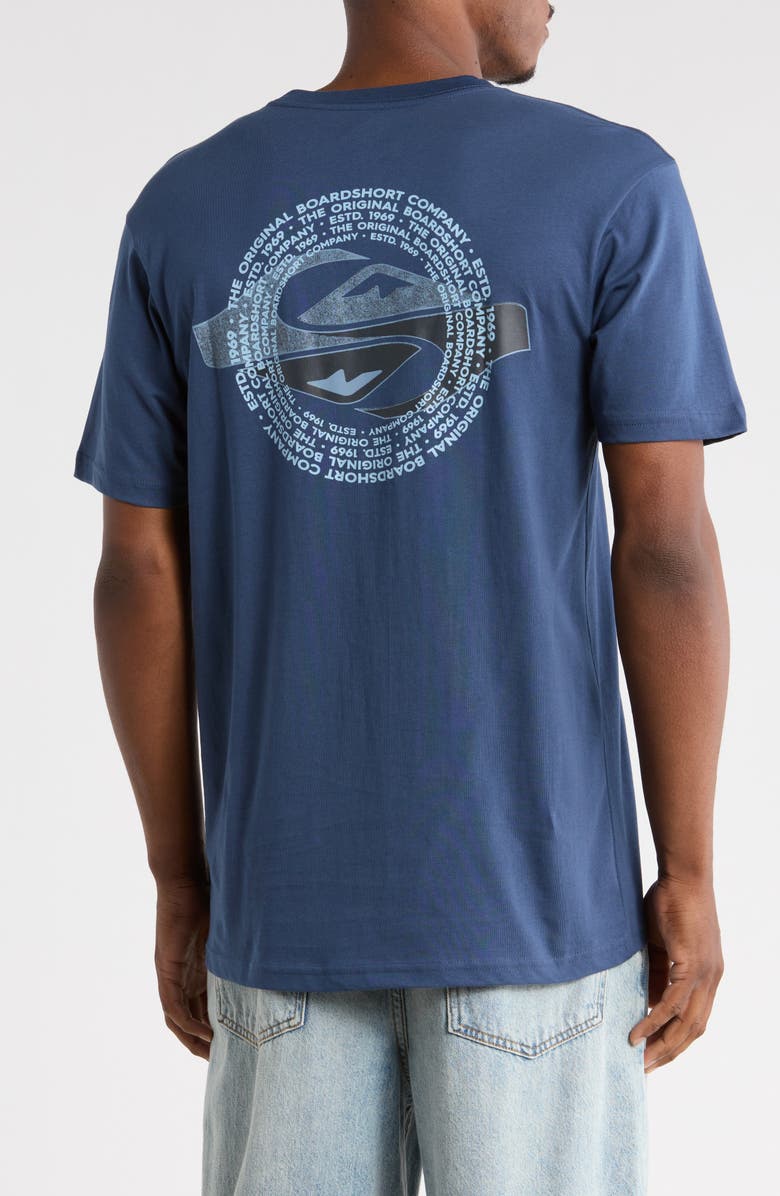 Quiksilver Yin Vortex Graphic T-Shirt, Alternate, color, Navy