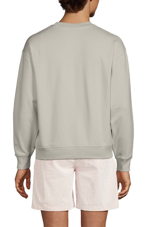 Lands' End Long Sleeve French Terry Vintage Wash Crewneck Sweatshirt In Neutral