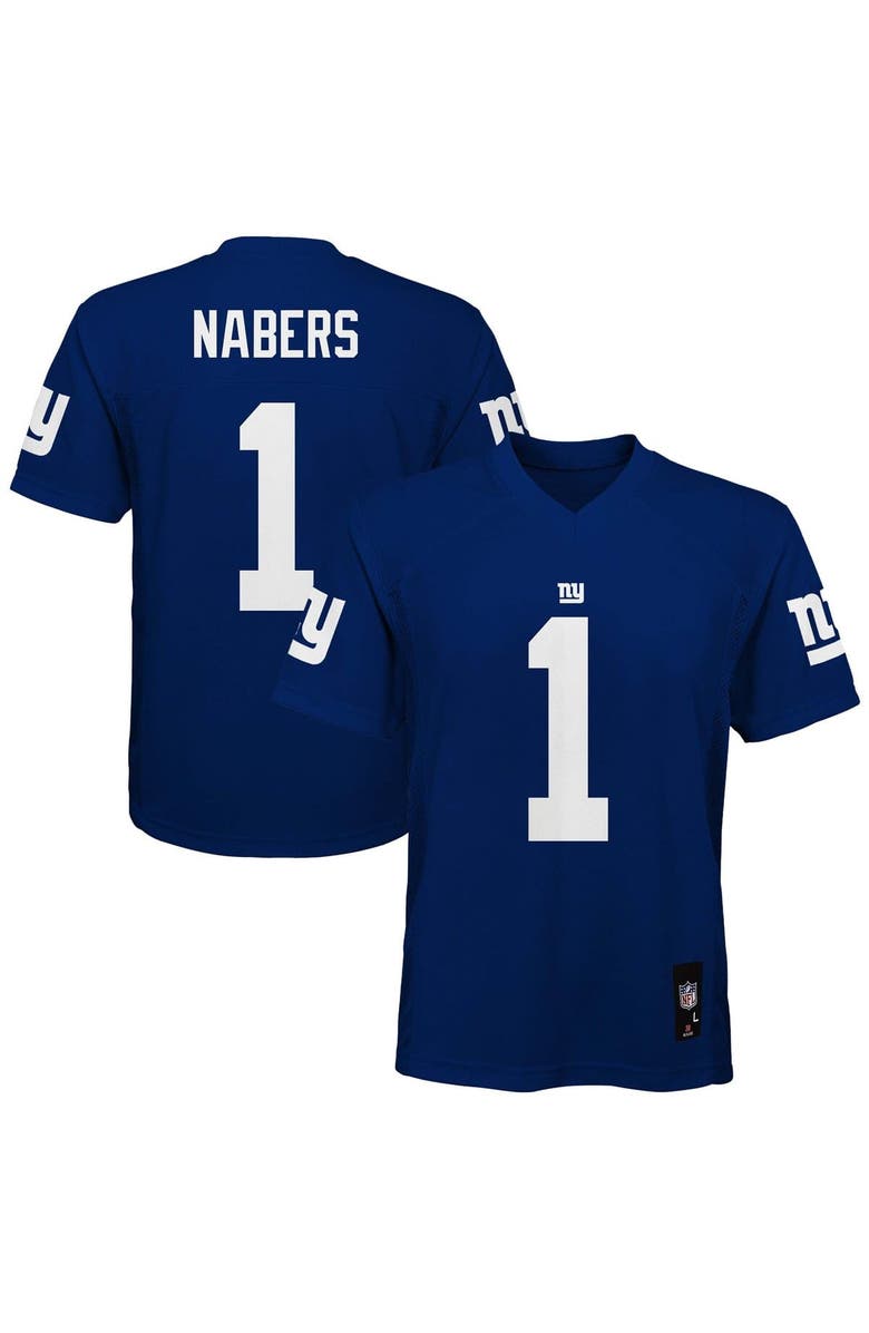 Outerstuff Youth Malik Nabers Royal New York Giants Replica Player Jersey, Main, color, Royal