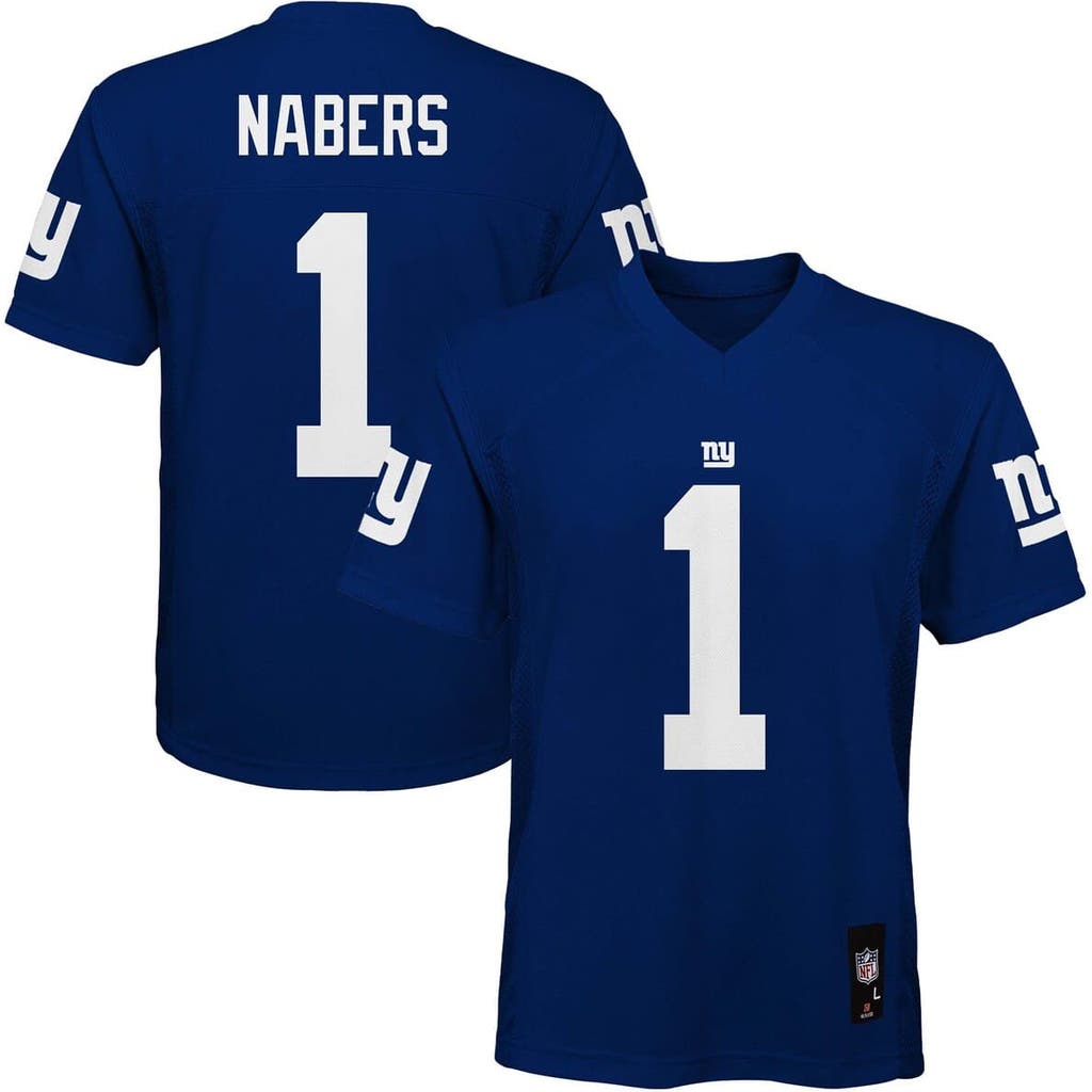 Outerstuff Kids' Youth Malik Nabers Royal New York Giants Replica Player Jersey In Blue