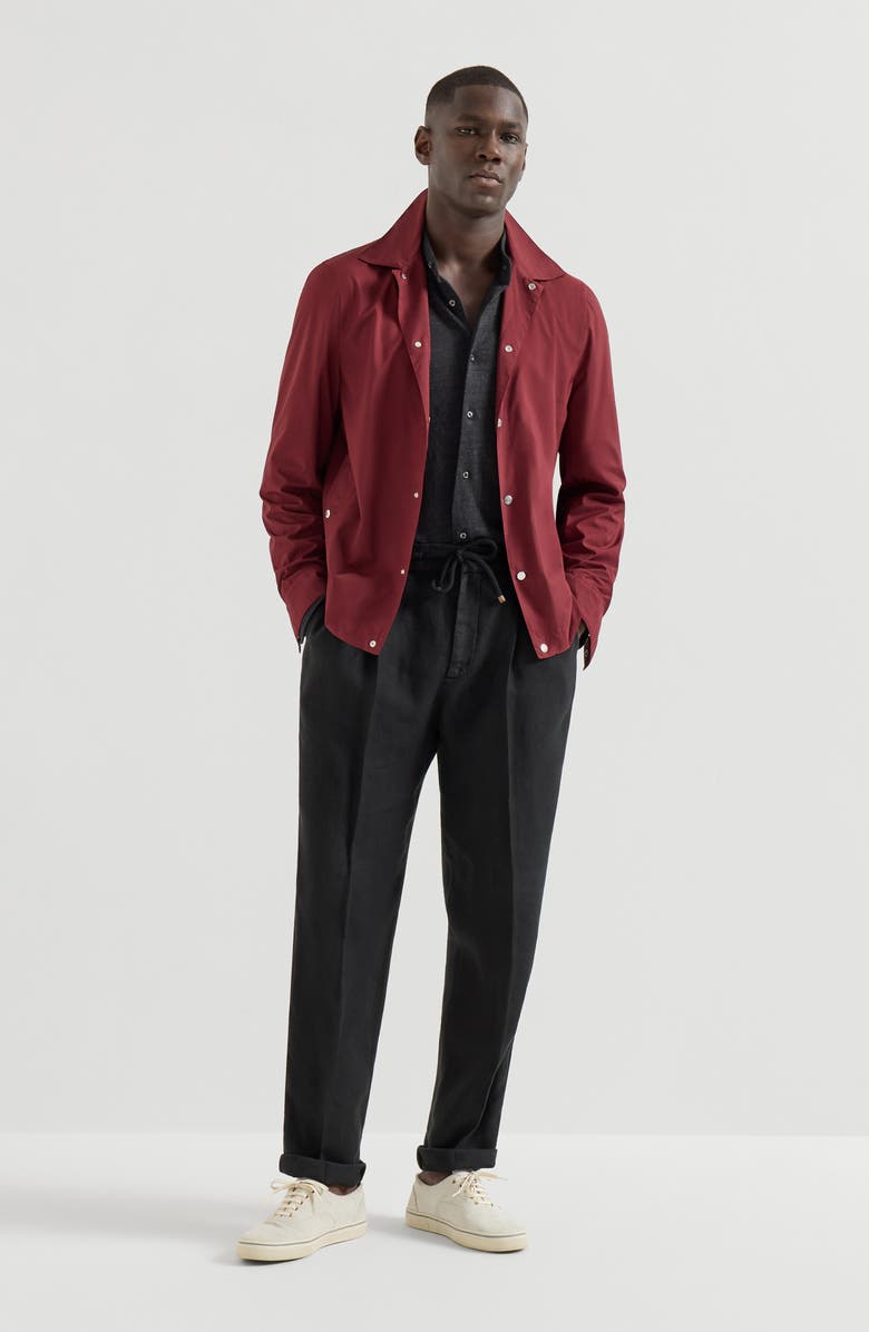 Brunello Cucinelli Trousers with drawstring, Alternate, color, Black