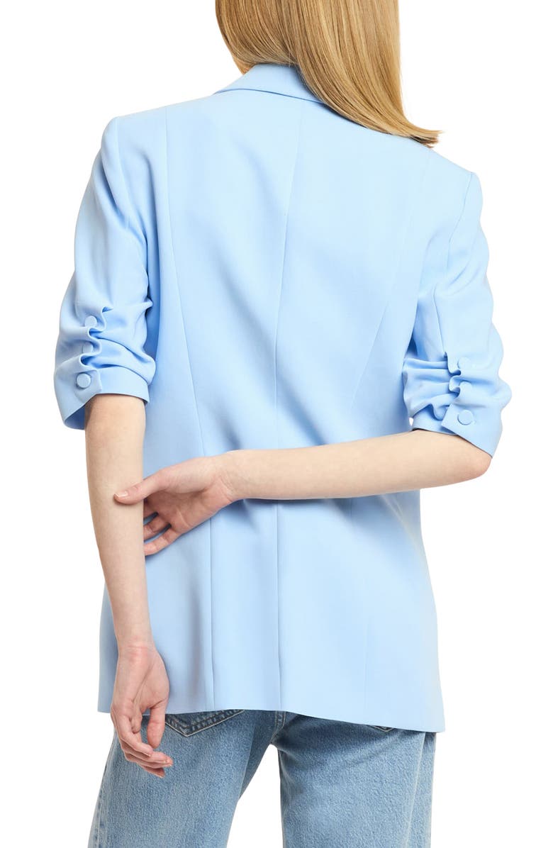 Cinq à Sept Khloe Short-Sleeve Blazer, Alternate, color, Blue Wisteria