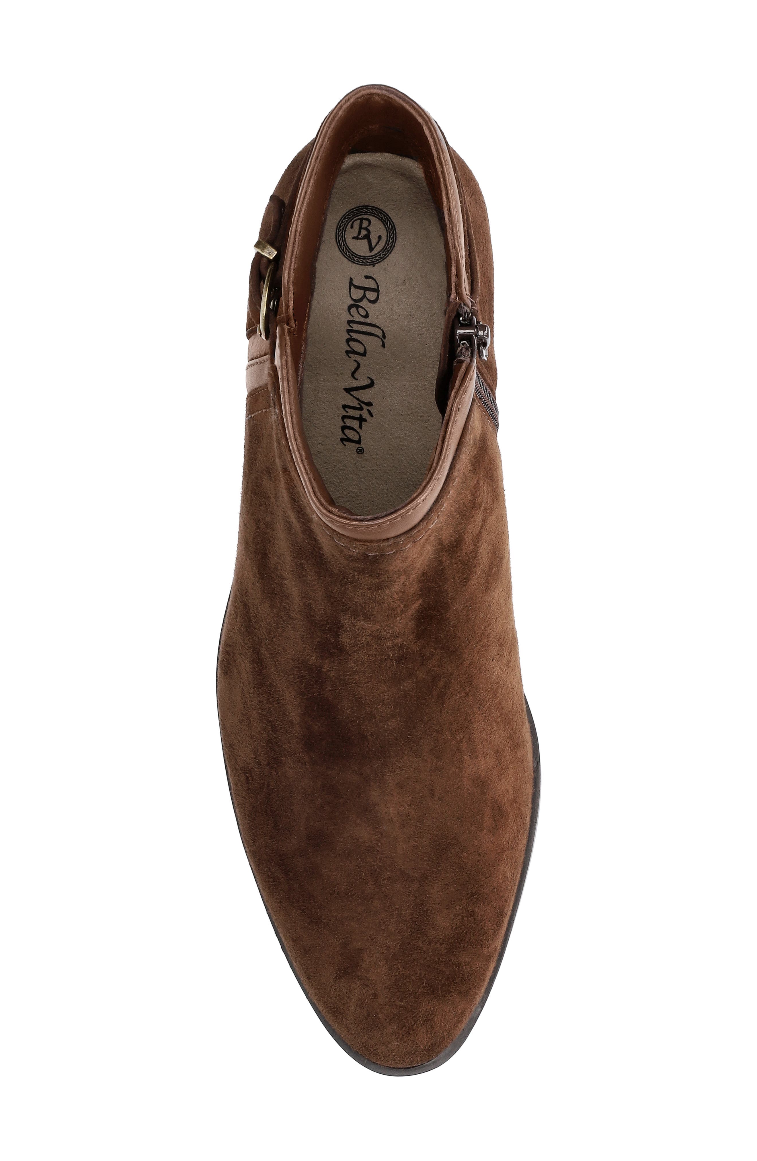 Beatrice Block Heel Bootie, Alternate, color, CHOCOLATE KIDSUEDE LEATHER