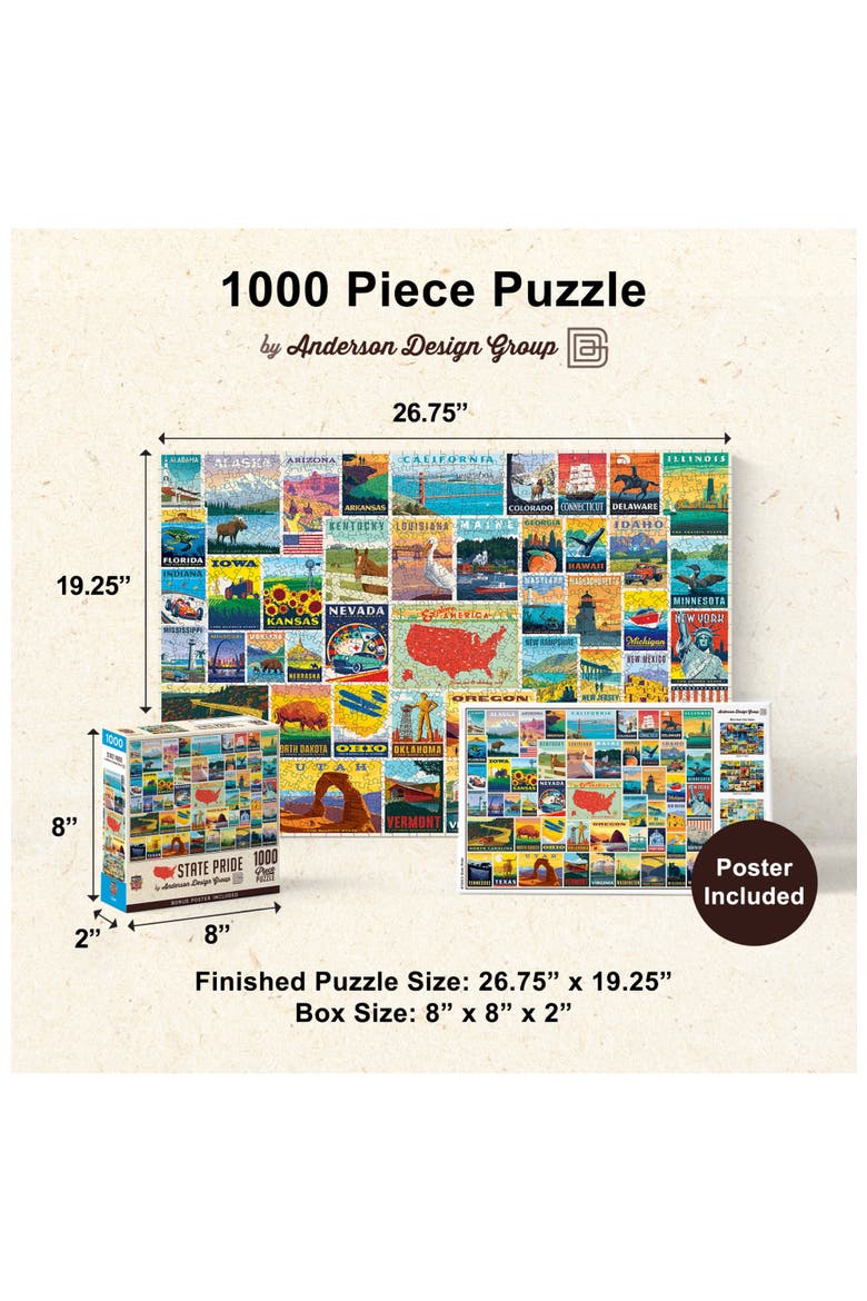 State Pride 1000 Piece Jigsaw Puzzle, Alternate, color, Multicolor