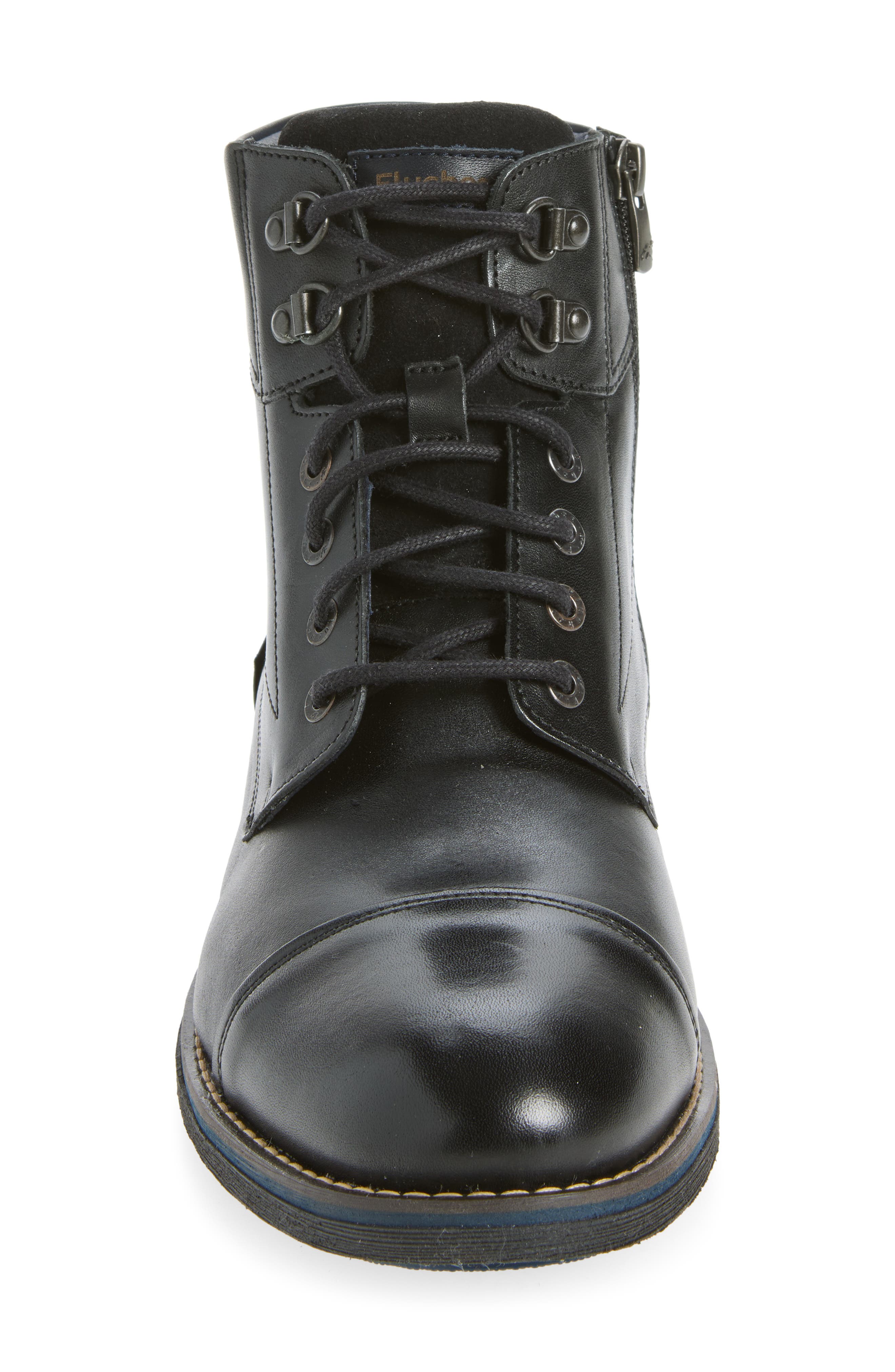 Terry Leather Boot, Alternate, color, BLACK