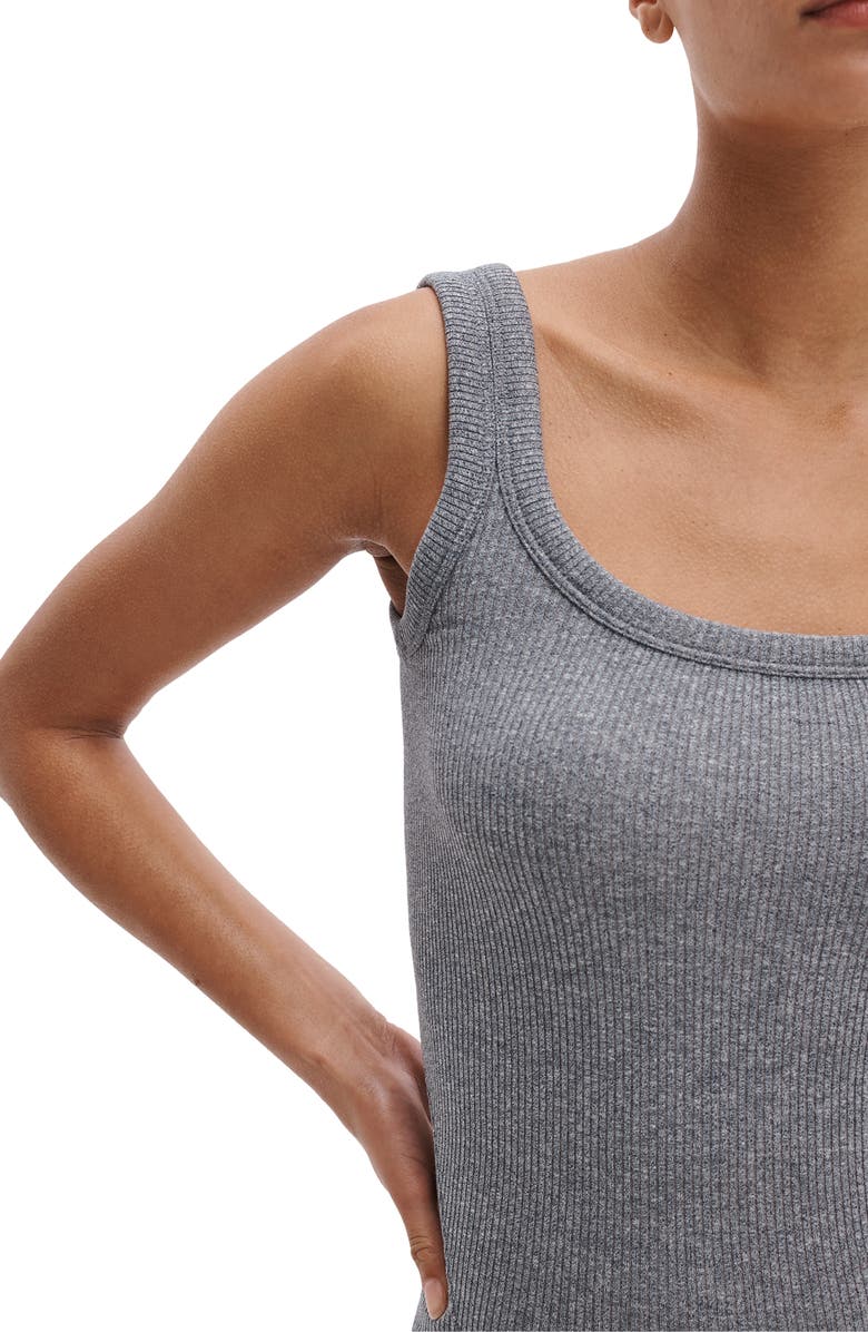 rag & bone The Essential Heather U-Neck Tank, Alternate, color, Heather Grey