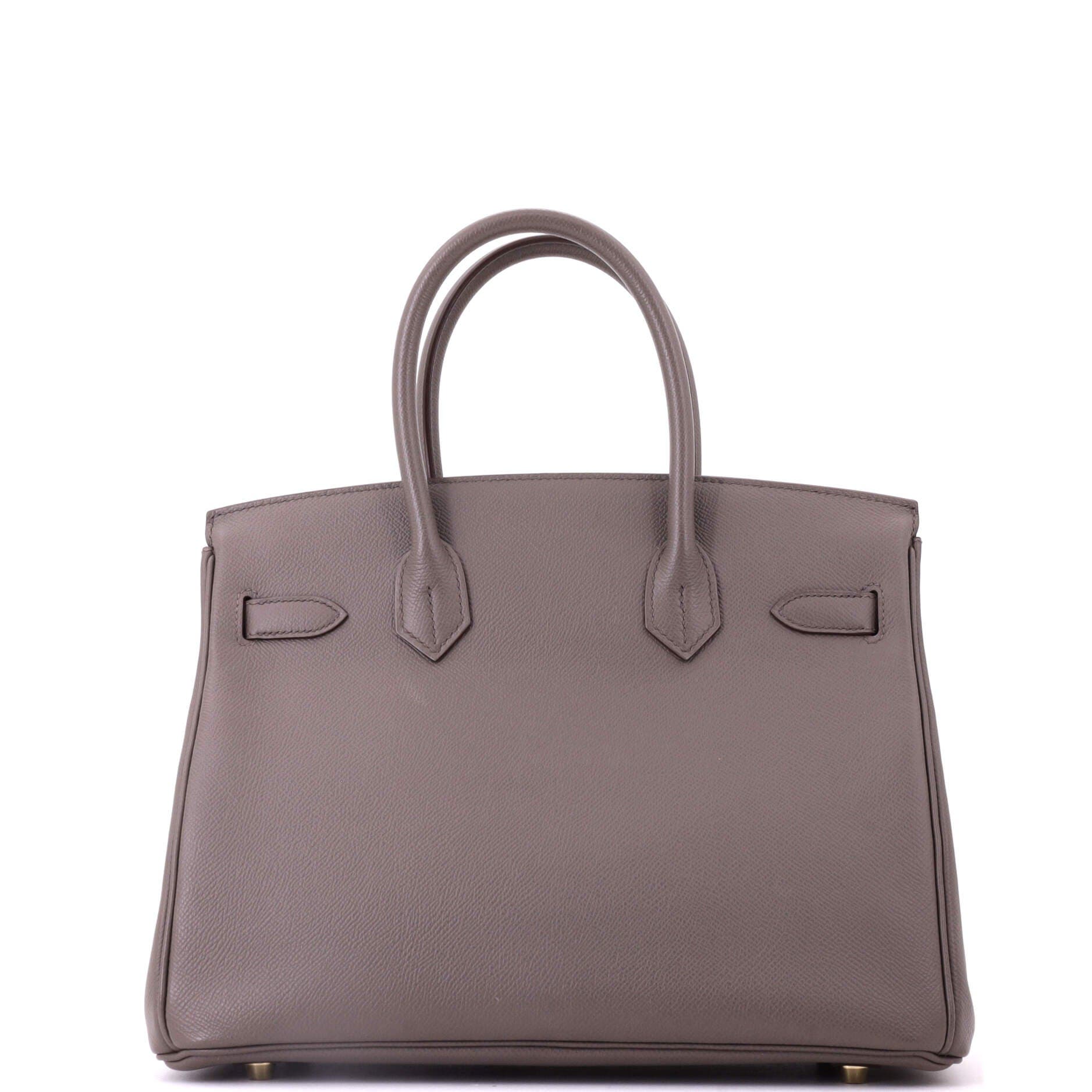 Pre-Owned Hermes Birkin Handbag Grey Epsom with Gold Hardware 30, Alternate, color, Etain