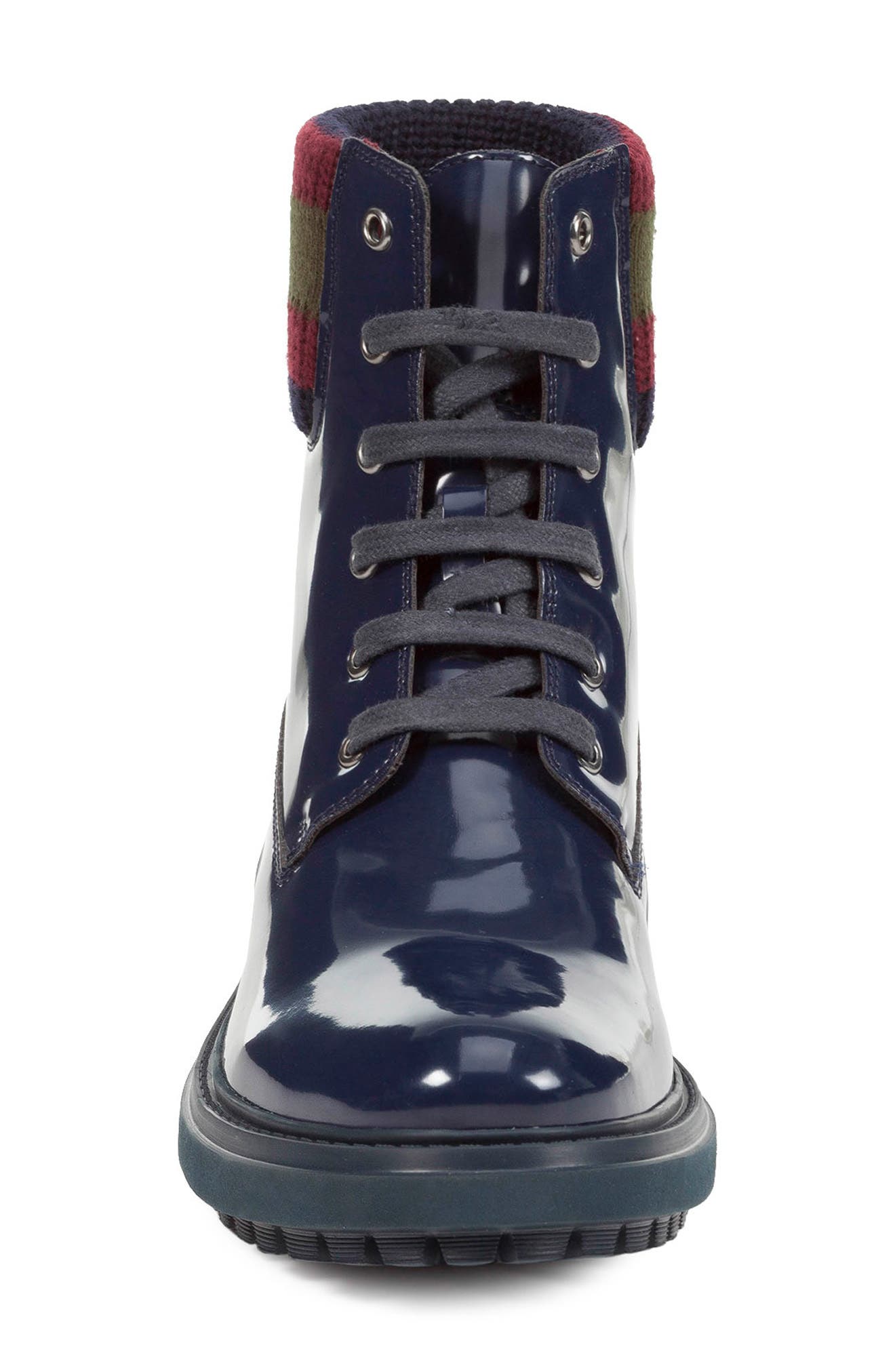 Asheely Bootie, Alternate, color, BLUE FAUX LEATHER