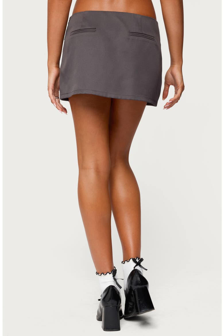 Kezi Mixed Pattern Miniskirt, Alternate, color, DARK-GRAY