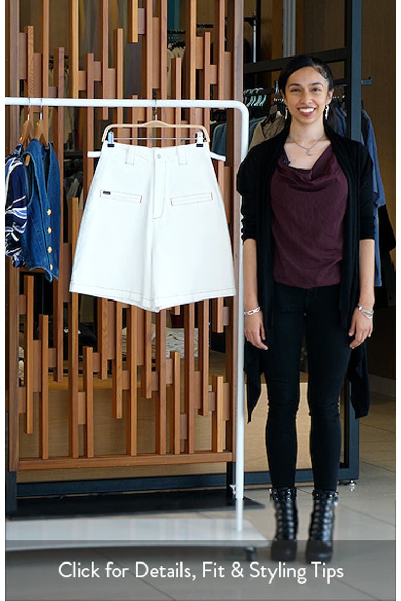 Timothy High Waist Knee Length Denim Shorts video
