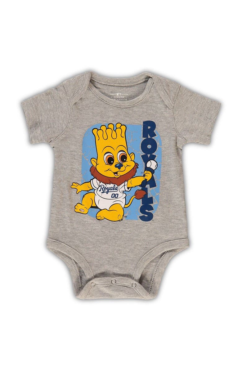 Outerstuff Infant Royal/Light Blue/Heathered Gray Kansas City Royals 3-Pack Change Up Bodysuit Set, Alternate, color, Royal