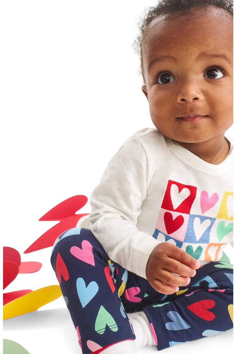 Baby Legging In Rainbow Candy Hearts, Alternate, color, Navy Rainbow Candy Hearts