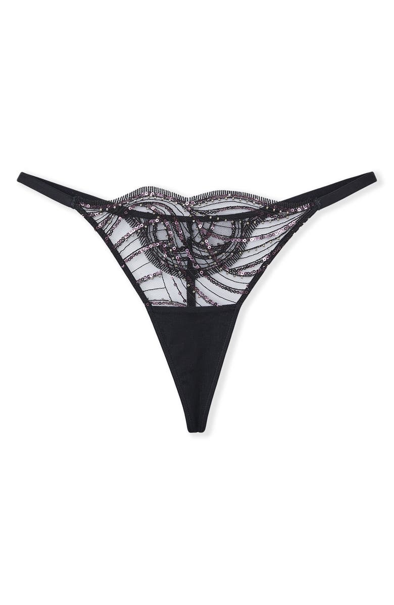 Etam Whisper of Desire G-String, Alternate, color, Black