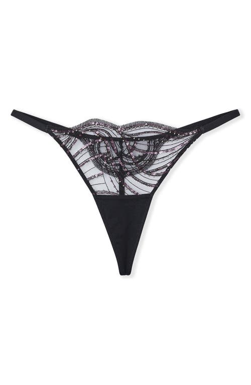 Etam Whisper Of Desire G-string In Black