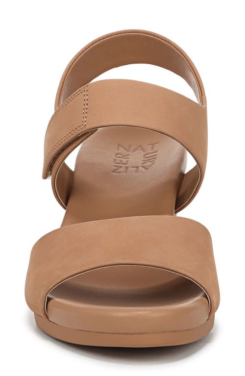 Naturalizer Imani Slingback Platform Wedge Sandal In Cookie Dough
