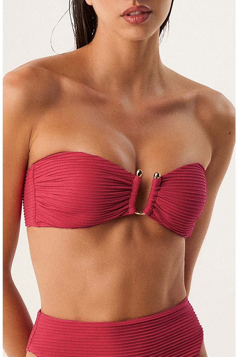 Jill Bandeau Bikini Top, Main, color, RED