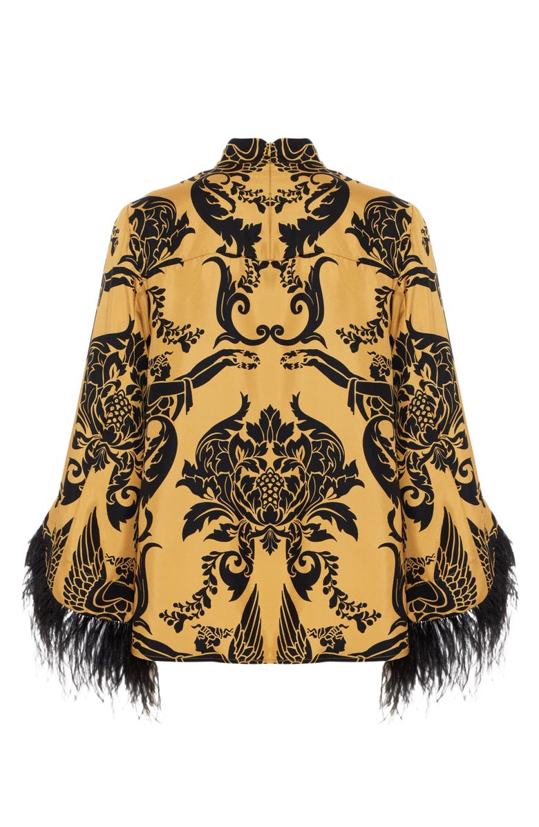 La DoubleJ Make An Exit Top With Feathers Cherubs Gold, Alternate, color, Cherubs Gold