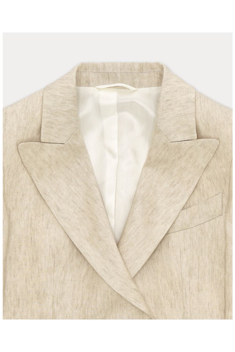 Bastien Classic Linen Jacket, Alternate, color, Cream