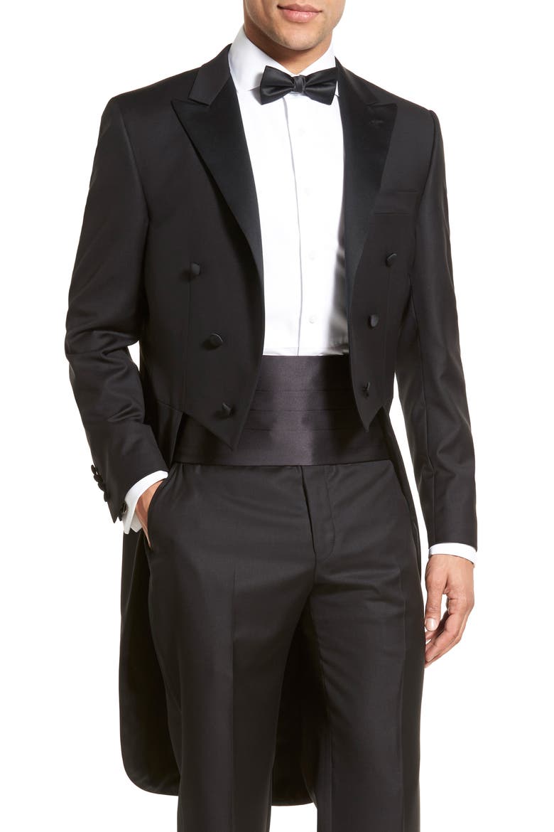 Classic Fit Wool Tuxedo, Alternate, color, BLACK