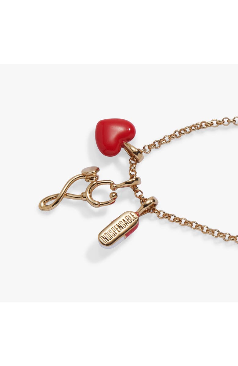 Alex and Ani 'Unsung Hero' Healthcare Charm Necklace, Alternate, color, Gold