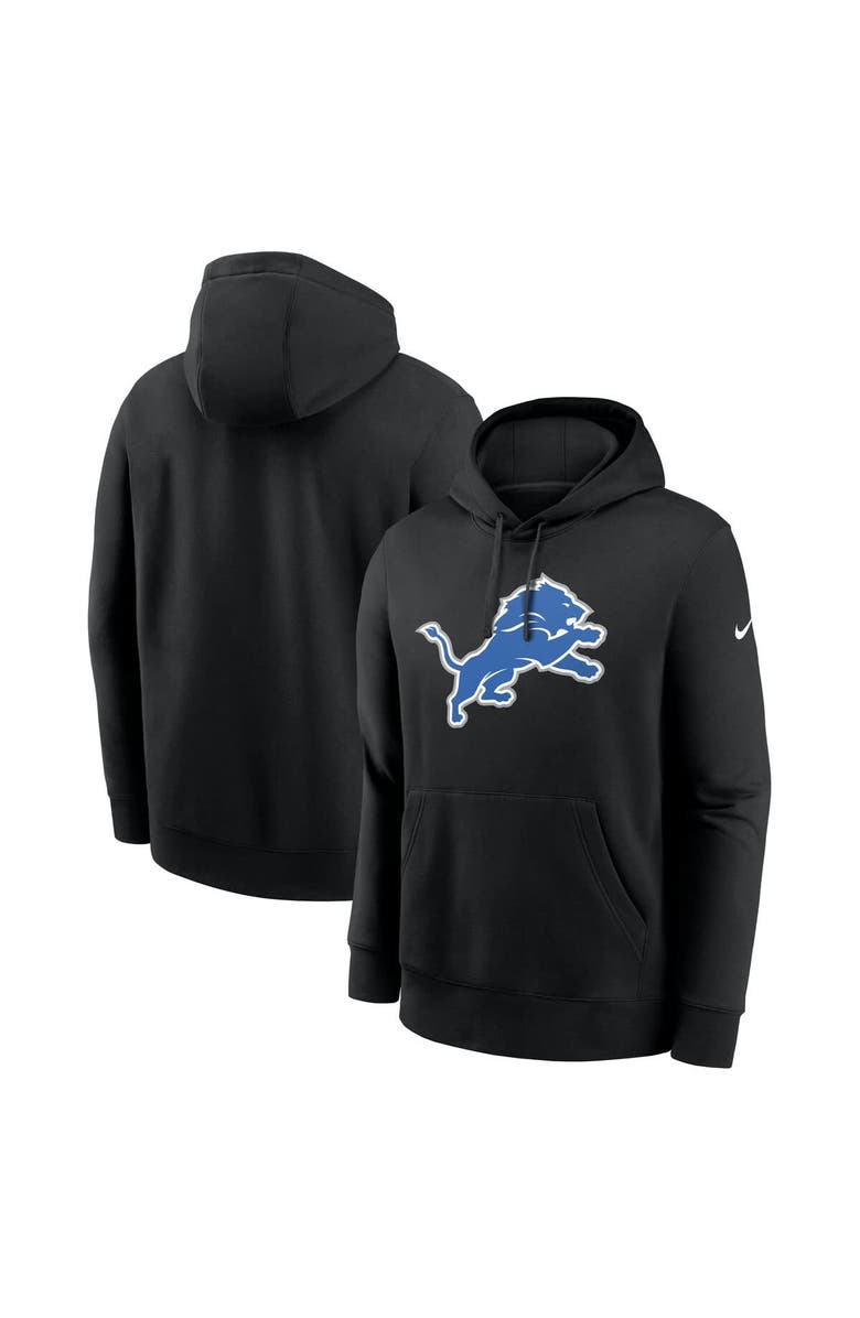 Nike Men's Nike Black Detroit Lions Club Fleece Pullover Hoodie, Main, color, Black