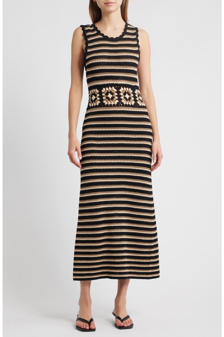Coco Crochet Midi Dress, Main, color, MILOS CROCHET